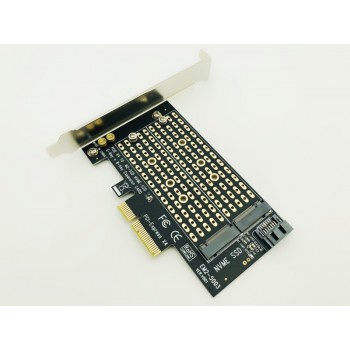 H1111Z Add On Cards PCIE to M2/M.2 Adapter SATA M.2 SSD PCIE Adapter NVME/M2 PCIE Adapter SSD M2 to SATA PCI-E Card M Key +B Key