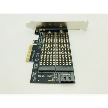 H1111Z Add On Cards PCIE to M2/M.2 Adapter SATA M.2 SSD PCIE Adapter NVME/M2 PCIE Adapter SSD M2 to SATA PCI-E Card M Key +B Key