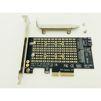 H1111Z Add On Cards PCIE to M2/M.2 Adapter SATA M.2 SSD PCIE Adapter NVME/M2 PCIE Adapter SSD M2 to SATA PCI-E Card M Key +B Key