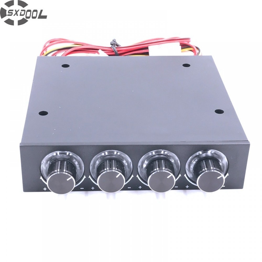SXDOOL STW-6002 4 Channel Speed Fan Controller with Blue LED  Controller and CPU HDD VGA