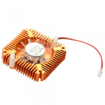 55mm 2 PIN Graphics Cards Cooling Fan Aluminum Gold Heatsink Cooler Fit For Personal Computer Components Fans Cooler