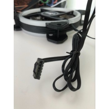 AIGO DR12 PC Cooler Computer Case Fan LED 120mm Fan Cooling dual halo multiple change mode RGB Fan.