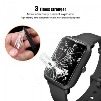 3Pcs For Xiaomi Huami Amazfit Bip Liquid Glass Screen Protector Soft Nami (Not Tempered Glass) Protective For Amazfit Bip