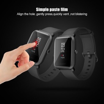 3Pcs For Xiaomi Huami Amazfit Bip Liquid Glass Screen Protector Soft Nami (Not Tempered Glass) Protective For Amazfit Bip