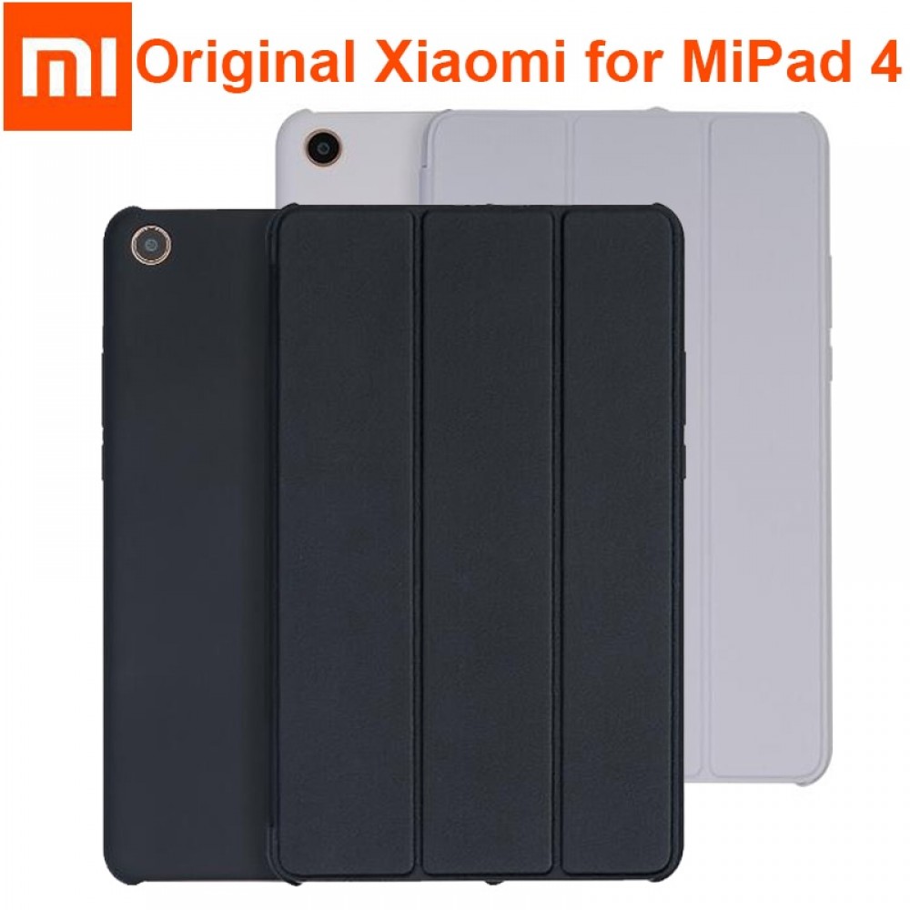 Original xiaomi mi pad 4 plus / pad4 Smart Case tablet Frosted PU Leather Flip Cover MIPAD 4 Sleeve 8 Tempered Glass Protector