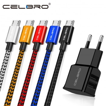 Micro USB Charging Cable For Samsung Galaxy A3/A5/A7 2016 J3/J5/J7 2017 1/2/3 Meter Long Kabel Mobile Phone Charger EU Adapter