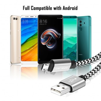 Micro USB Charging Cable For Samsung Galaxy A3/A5/A7 2016 J3/J5/J7 2017 1/2/3 Meter Long Kabel Mobile Phone Charger EU Adapter