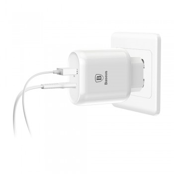 Baseus 32W Type-C PD Quick Charge USB Charger For iPhone X 8 Adapter With PD Cable Fast Charging Phone Charger For Samsung S9 S8