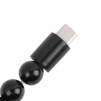 ET Wearable USB Charging Bracelet Beads Charging Cable Portable USB Phone Charger for iPhone Type C Micro USB Android Phones