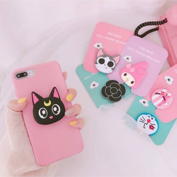 Universal Mobile phone Stand phone Holder bracket  Expanding Stand and grip for iphone xs max xiaomi mi 8 lite Cute Doraemon