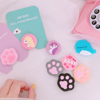Universal Mobile phone Stand phone Holder bracket  Expanding Stand and grip for iphone xs max xiaomi mi 8 lite Cute Doraemon