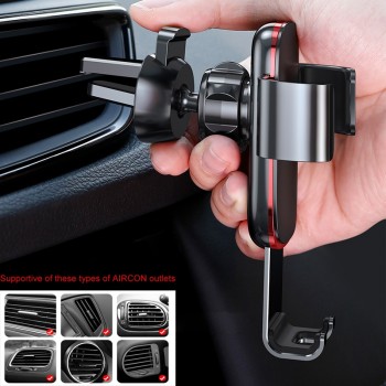 Baseus Universal Car Phone Holder For iPhone X XS Max Samsung Huawei Car Air Vent Mount Holder Metal Gravity Mobile Phone Holder