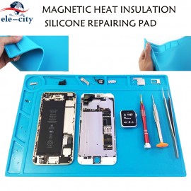 s-130 Heat Insulation Desk Mat Silicone Pad Magnetic Section BGA Soldering Phone Repair Tools for BGA Soldering Repair Station