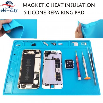 s-130 Heat Insulation Desk Mat Silicone Pad Magnetic Section BGA Soldering Phone Repair Tools for BGA Soldering Repair Station