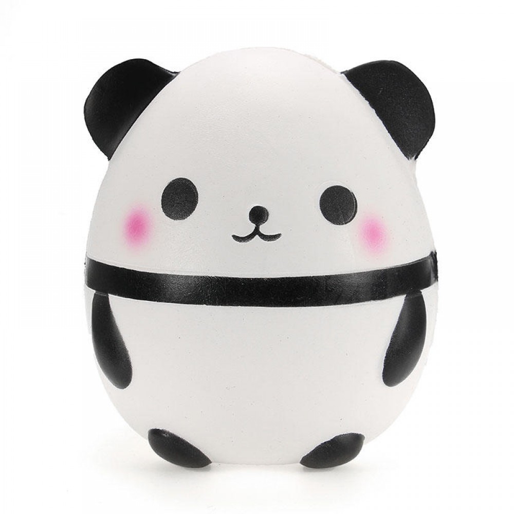 2018 New 12CM Jumbo Cute Panda Bear Squishy Slow Rising Soft Squeeze Straps Crean Scented Bread Cake Decor Toy Kid Fun Gift