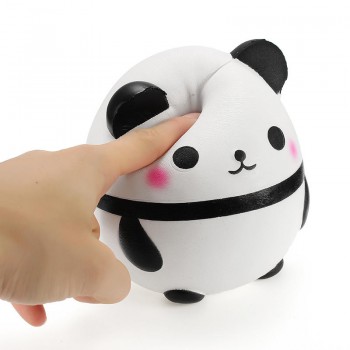 2018 New 12CM Jumbo Cute Panda Bear Squishy Slow Rising Soft Squeeze Straps Crean Scented Bread Cake Decor Toy Kid Fun Gift