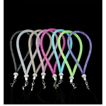 Bling Rhinestone Diamond Phone Lanyard Straps Fashion Shiny Colorful Short Hand Mobile Chain