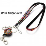 1 Piece Retail Lanyard Crystal Rhinestone Mobile Phone Neck Strap Key Holder Rhinestone Lanyard Badge Reel RT-RH-11