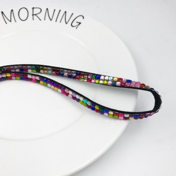 1 Piece Retail Lanyard Crystal Rhinestone Mobile Phone Neck Strap Key Holder Rhinestone Lanyard Badge Reel RT-RH-11