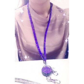 1 Piece Retail Lanyard Crystal Rhinestone Mobile Phone Neck Strap Key Holder Rhinestone Lanyard Badge Reel RT-RH-11