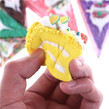 JINHF 7cm Kawaii Squishy Rainbow Cream Cake Slow Rising Squishy Jumbo Scented Bread Fun Kid Gift Toy