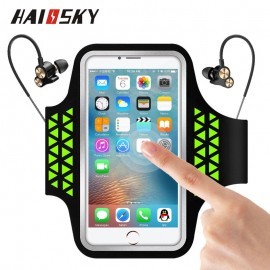HAISSKY Sport Running Armband Case For iPhone XS XR 6S 7 8 Plus Samsung S8 S9 Plus Xiaomi Mi8 Pocophone F1 Touch Screen Arm Bag