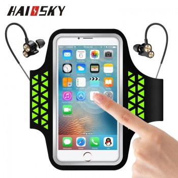 HAISSKY Sport Running Armband Case For iPhone XS XR 6S 7 8 Plus Samsung S8 S9 Plus Xiaomi Mi8 Pocophone F1 Touch Screen Arm Bag