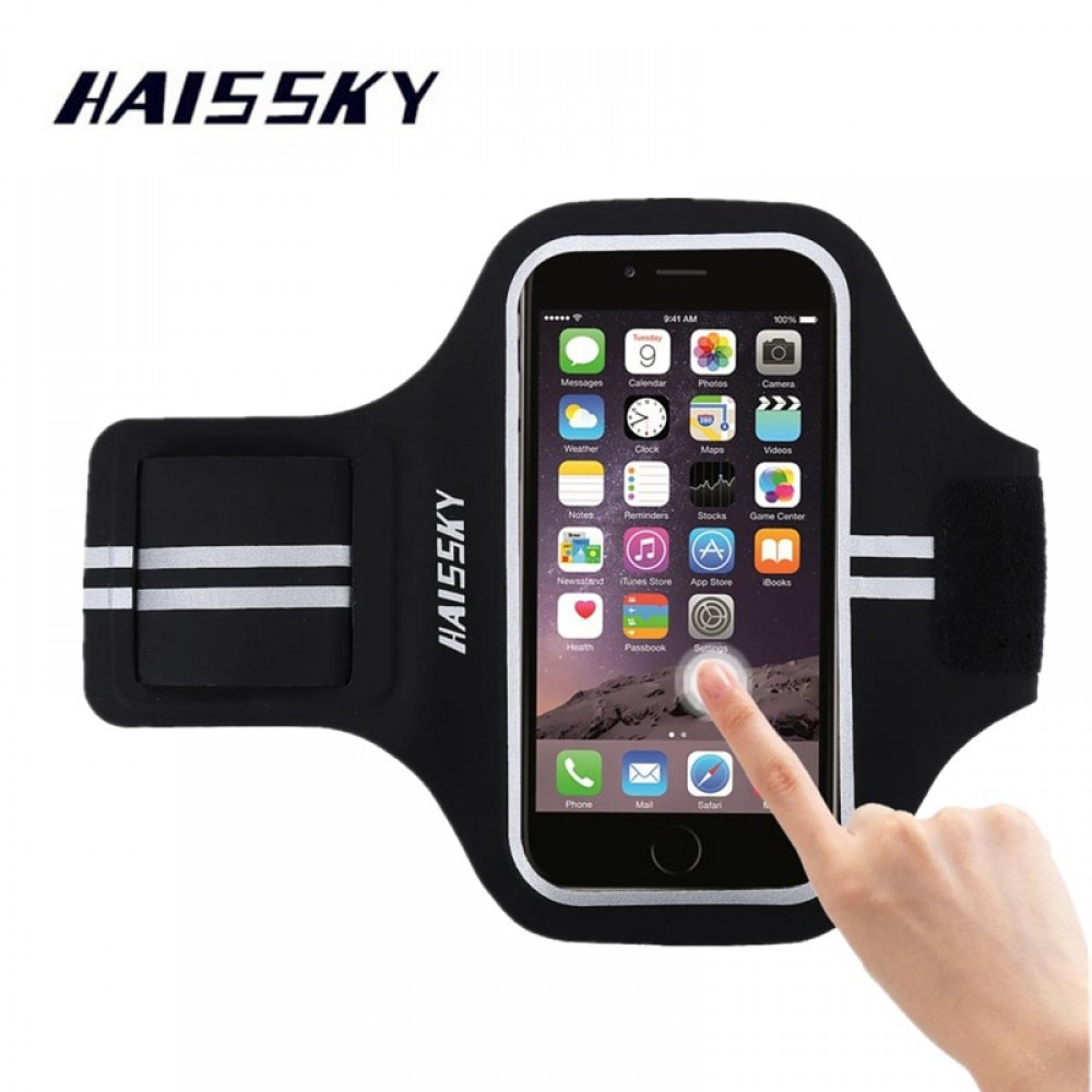 HAISSKY Sport Running Armband Case For iPhone X Xs Max 8 7 Plus 6 6s Xiaomi pocophone f1 oneplus 6 Huawei P20 lite Pro Arm band