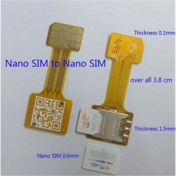 HAOHAN 5Pcs Hybrid Double Dual Sim-card Adapter Micro SD Nano SIM Extension Adapter Android Mobile For Xiaomi Redmi Note3 4 3s