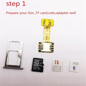 HAOHAN Hybrid Double Dual SIM Card Micro SD Adapter for Android Extender 2 Nano Micro SIM Adapter For XIAOMI REDMI NOTE 3 4 3s