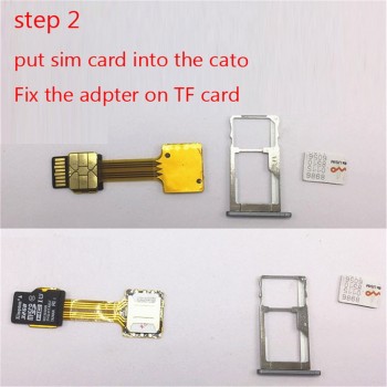 HAOHAN Hybrid Double Dual SIM Card Micro SD Adapter for Android Extender 2 Nano Micro SIM Adapter For XIAOMI REDMI NOTE 3 4 3s