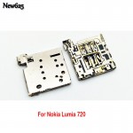 For Nokia Lumia 550 720 530 535 820 730 1320 630 SIM Card Adapters Slot Tray Holder Socket Reader Module Repair Part