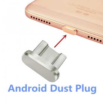 CatXaa Metal Micro USB Charging Port Dust Plug Android Mobile Phone Charger Jack Interface Stopper for Samsung Oppo HTC LG VIVO
