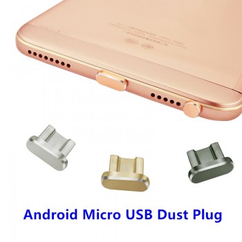 CatXaa Metal Micro USB Charging Port Dust Plug Android Mobile Phone Charger Jack Interface Stopper for Samsung Oppo HTC LG VIVO