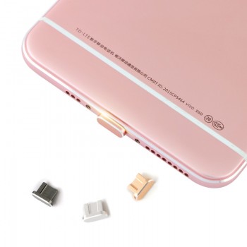 CatXaa Metal Micro USB Charging Port Dust Plug Android Mobile Phone Charger Jack Interface Stopper for Samsung Oppo HTC LG VIVO