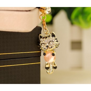 Smiling Tiger With Opal 3.5mm Earphone Plug Anti-dust  Hole Dustproof Plug Universal Mobile Phone Earphone Dust Plug