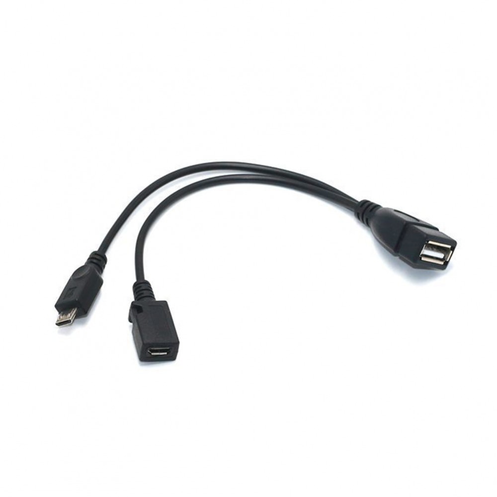 2 In 1 OTG Micro USB Host Power Y Splitter USB Adapter to Micro 5 Pin Male Female Cable JLRJ88