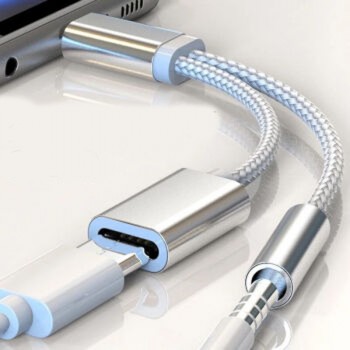 2 In 1 USB Type C Charging Cable Type-C Convertor 3.5mm Audio for Xiaomi Earphone Headphone Adapter for Huawei P20 Pro Lite