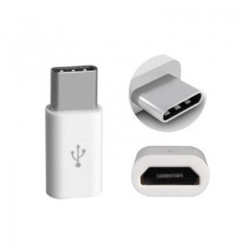 Etmakit Micro USB to Type-C Type C Adapter Sync Charge TypeC Connector ABS Inserted From Both Side Size NK-Shopping
