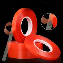 1mm-12mm*25M For Phone Tablet LCD Screen Glass High Strength Adhesive PET Red Film Clear Double Side Tape Sticker No Trace