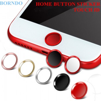 5x Ultra Slim Fingerprint Support Touch ID Metal Home Button Sticker For iPhone 7 7PLUS 6 6S 6PLUS 5 5S 5C SE Red amp; Black amp; Gold