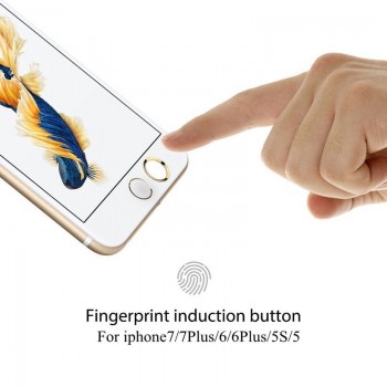 5x Ultra Slim Fingerprint Support Touch ID Metal Home Button Sticker For iPhone 7 7PLUS 6 6S 6PLUS 5 5S 5C SE Red amp; Black amp; Gold