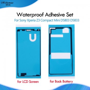 Housing Frame Waterproof Adhesive For Sony Xperia Z3 Compact Mini D5803 D5833 Front LCD Sticker Back Cover Full Set Tape Glue
