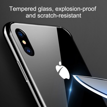 For iphone XS Max XS XR X 8 8 Plus 7 7 Plus Case Tempered Glass Cover Soft TPU Edge Case For iphone 7 6S 6 Plus Coque Funda Euti