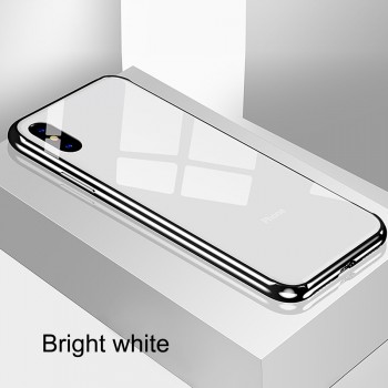For iphone XS Max XS XR X 8 8 Plus 7 7 Plus Case Tempered Glass Cover Soft TPU Edge Case For iphone 7 6S 6 Plus Coque Funda Euti
