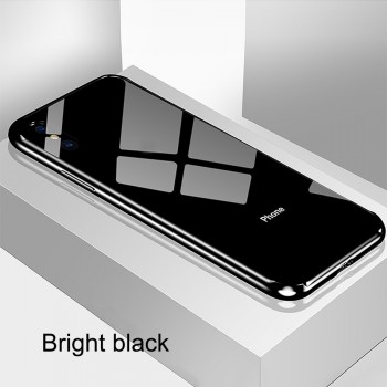 For iphone XS Max XS XR X 8 8 Plus 7 7 Plus Case Tempered Glass Cover Soft TPU Edge Case For iphone 7 6S 6 Plus Coque Funda Euti