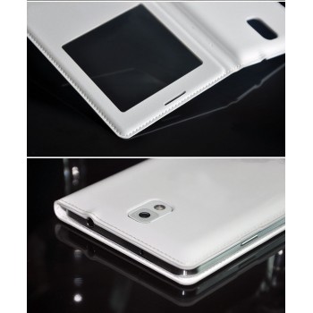 Smart Touch View Sleep Wake Up Function With Chip Original Leather Case Flip Cover For Samsung Galaxy Note 3 Note3 N9000 N9005