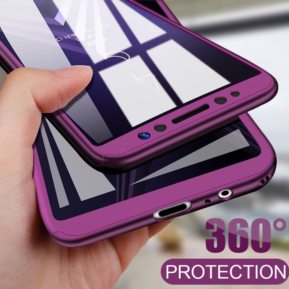 Moopok 360 Full Cover Protective Case For Samsung Galaxy A3 A5 A7 J5 J7 Phone Case For Samsung A6 A8 Plus 2018 Cases With Glass