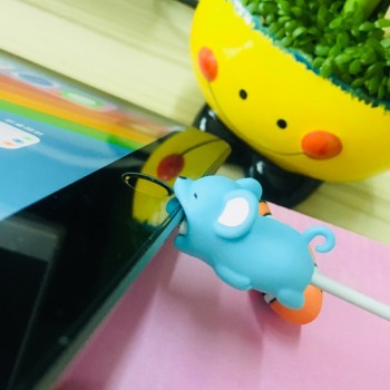 Cartoon Panda Cats Shark Cable Protector Data Line Cord Protector Protective Cable Winder Cover For iPhone USB Charging Cable