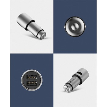 Original Xiaomi Mi Car Charger QC3.0 X2 Dual USB Quick charge Max 5V/3A 9V/2A 15V/1.5A Metal Style